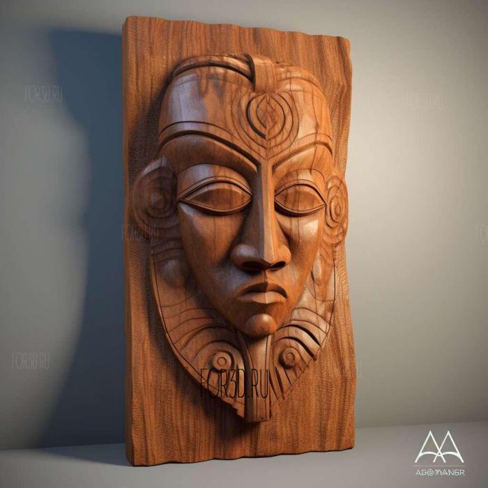 asaro head 3d 2 stl model for CNC